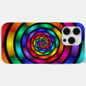 Runde und psychedelische Fraktal Kunst Case-Mate iPhone Hülle (Rückseite (Horizontal))
