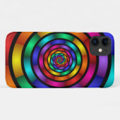 Runde und psychedelische Fraktal Kunst Case-Mate iPhone Hülle (Rückseite (Horizontal))