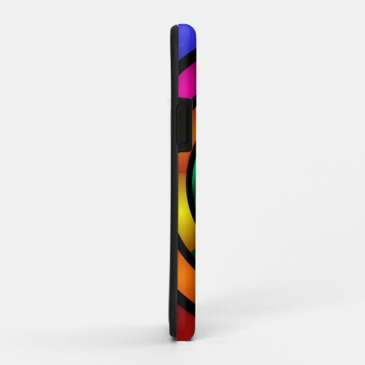 Runde und psychedelische Fraktal Kunst Case-Mate iPhone Hülle (Hinten/Rechts)