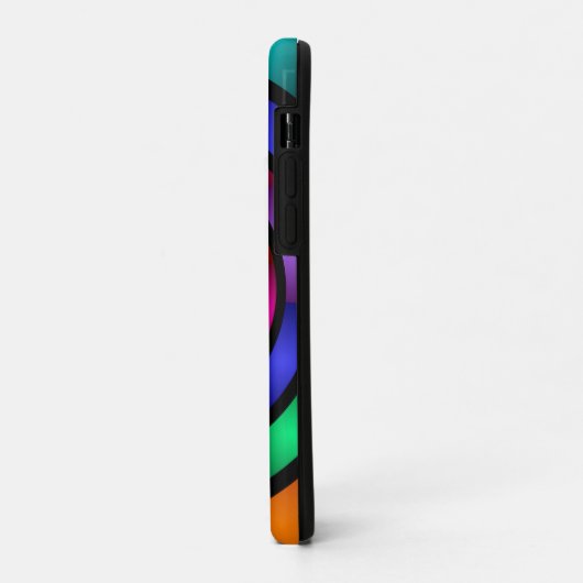 Runde und psychedelische Fraktal Kunst Case-Mate iPhone Hülle (Hinten/Links)