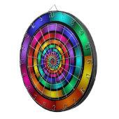 Runde und psychedelische Fraktal Kunst Dartscheibe (Vorderseite rechts)
