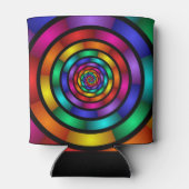 Runde und psychedelische Fraktal Kunst Dosenkühler (Rückseite)