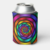Runde und psychedelische Fraktal Kunst Dosenkühler (Kanne Rückseite)