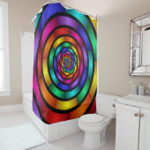 Runde und psychedelische Fraktal Kunst Duschvorhang (Beispiel)
