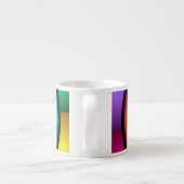 Runde und psychedelische Fraktal Kunst Espressotasse (Rückseite)