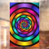 Runde und psychedelische Fraktal Kunst Fensteraufkleber (Blatt 2)