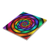 Runde und psychedelische Fraktal Kunst Fliese (Seite)