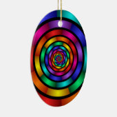 Runde und psychedelische Fraktal Kunst Keramik Ornament (Rechts)