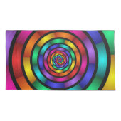 Runde und psychedelische Fraktal Kunst Kissenbezug (Rückseite)