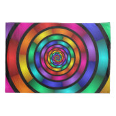 Runde und psychedelische Fraktal Kunst Kissenbezug (Rückseite)