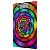 Runde und psychedelische Fraktal Kunst Klemmbrett (Links)