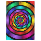 Runde und psychedelische Fraktal Kunst Klemmbrett (Rückseite)