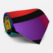 Runde und psychedelische Fraktal Kunst Krawatte (Gerollt)