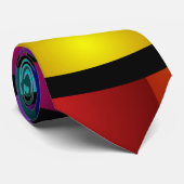 Runde und psychedelische Fraktal Kunst Krawatte (Gerollt)