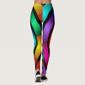 Runde und psychedelische Fraktal Kunst Leggings (Rückseite)