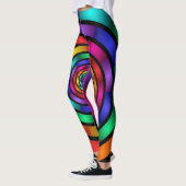 Runde und psychedelische Fraktal Kunst Leggings (Links)