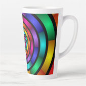 Runde und psychedelische Fraktal Kunst Milchtasse (Rechts)