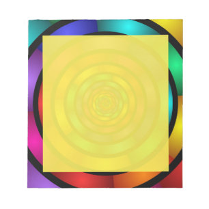Runde und psychedelische Fraktal Kunst Notizblock