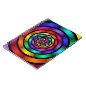 Runde und psychedelische Fraktal Kunst Notizblock (Linke Seite)