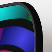 Runde und psychedelische Fraktal Kunst Pickleball Schläger (Linke Seite)