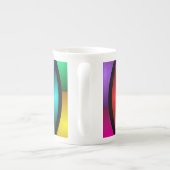 Runde und psychedelische Fraktal Kunst Porzellantasse (Rückseite)