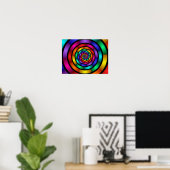 Runde und psychedelische Fraktal Kunst Poster (Heimbüro)