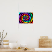 Runde und psychedelische Fraktal Kunst Poster (Küche)