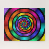 Runde und psychedelische Fraktal Kunst Puzzle (Horizontal)