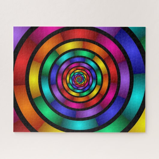 Runde und psychedelische Fraktal Kunst Puzzle (Horizontal)