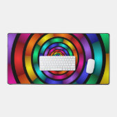 Runde und psychedelische Fraktal Kunst Schreibtischunterlage (Tastatur & Maus)