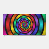 Runde und psychedelische Fraktal Kunst Schreibtischunterlage (Vorderseite)