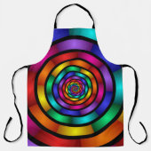 Runde und psychedelische Fraktal Kunst Schürze (Vorderseite)
