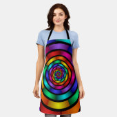 Runde und psychedelische Fraktal Kunst Schürze (Getragen)