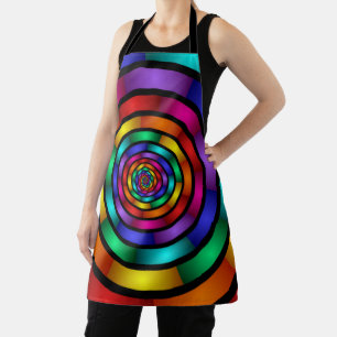 Runde und psychedelische Fraktal Kunst Schürze