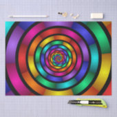 Runde und psychedelische Fraktal Kunst Seidenpapier (Handwerk)