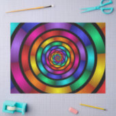 Runde und psychedelische Fraktal Kunst Seidenpapier (Basteln)