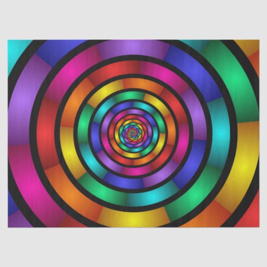 Runde und psychedelische Fraktal Kunst Seidenpapier (Vorderseite)