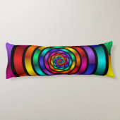 Runde und psychedelische Fraktal Kunst Seitenschläferkissen (Rückseite)