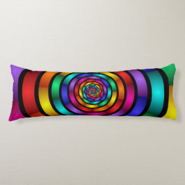 Runde und psychedelische Fraktal Kunst Seitenschläferkissen