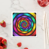 Runde und psychedelische Fraktal Kunst Serviette (Beispiel)
