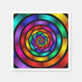Runde und psychedelische Fraktal Kunst Serviette (Vorderseite)