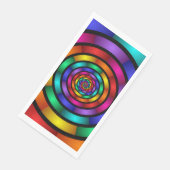 Runde und psychedelische Fraktal Kunst Serviette (Ecke)