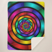 Runde und psychedelische Fraktal Kunst Sherpadecke (Vorderseite)