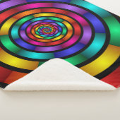 Runde und psychedelische Fraktal Kunst Sherpadecke (3/4)