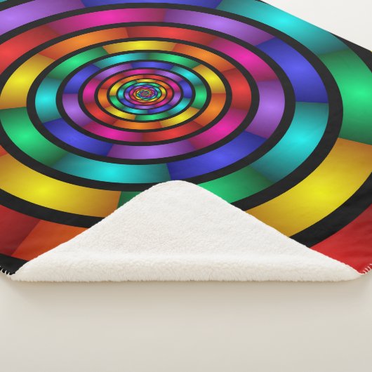 Runde und psychedelische Fraktal Kunst Sherpadecke (3/4)