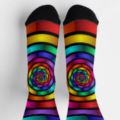 Runde und psychedelische Fraktal Kunst Socken (Oben)