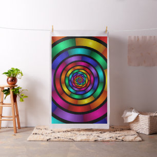Runde und psychedelische Fraktal Kunst Stoff