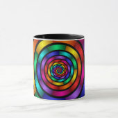 Runde und psychedelische Fraktal Kunst Tasse (Zentrum)