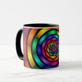 Runde und psychedelische Fraktal Kunst Tasse (Vorderseite Links)