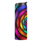 Runde und psychedelische Fraktal Kunst Thermosbecher (Nach links gedreht)